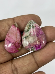 Lote de 10 Piezas de Cabujones de Tulita Rosa Natural en Forma de Pera, 70g, Proveedor Mayorista de Gemas a Granel para Compradores de China - Product Image 5