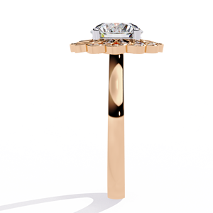 Anillo de Compromiso Redondo de Oro de 10K con Diamante Cultivado en Laboratorio, Certificado IGI, Alto Brillo, Moderno, para Uso Diario - Product Image 3