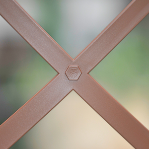 Modern Brown Crossback <b>Dining</b> <b>Chair</b> | Stackable Polypropylene Bistro Patio Seat for Commercial Luxury European Cafe Restaurant - Product Image 4