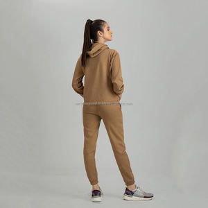 Nardon Apparel, conjunto de dos piezas desgastado personalizado, trajes de mujer, chaqueta con cremallera, pantalones de chándal, conjuntos informales de 2 piezas con capucha para correr - Product Image 2