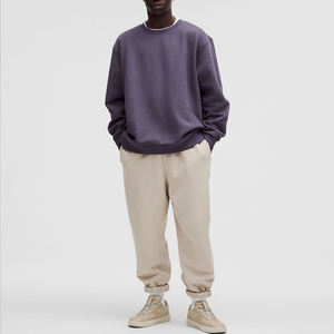 Double Layer Structured Crewneck Pullover Windproof Interior Bonded Cotton Fleece Casual Style Breathable Winter Sweatshirts OEM - Product Image 1