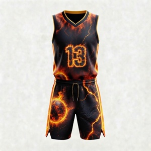 Ensemble maillot et short en tissu mesh pour équipes de basketball, idéal pour les tournois scolaires et universitaires. - Product Image 6
