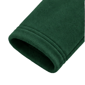 Sweat-shirt décontracté à col montant et manches longues en micro polaire texturé vert foncé, demi-zip, vente en gros, vêtements personnalisés, OEM - Product Image 4