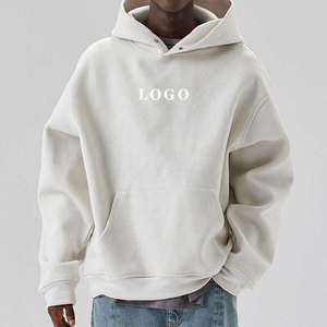Sweat à capuche noir Hip Hop personnalisé avec logo unisexe en polaire respirant de haute qualité, coupe oversize - Product Image 4