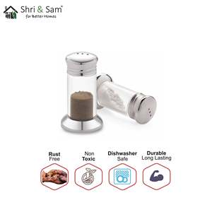 Oscar Elegant Stainless Steel <b>Salt</b> & <b>Pepper</b> <b>Shakers</b> Additions to Your Dinnerware Collection - Product Image 1