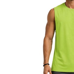 Camiseta sin mangas verde lima para hombre con estampado de palmeras, chaleco informal de verano, camiseta de algodón para gimnasio, fitness, entrenamiento muscular, ropa de playa - Product Image 3