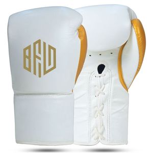 Gants de boxe en cuir véritable de qualité supérieure, à lacets, pour entraînement, sparring, kickboxing, Muay Thai, combats professionnels - Product Image 4