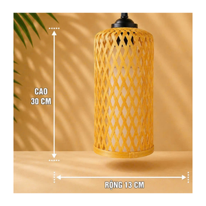 Luminaire suspendu en rotin naturel personnalisé, lampe suspendue tissée à la main, luminaire de plafond durable, fabricant OEM ODM - Product Image 2