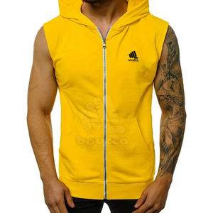 Sudaderas con Capucha sin Mangas para Hombre, al por Mayor, para Invierno, Fitness, con Cierre, de Poliéster/Algodón, Personalizadas, Impresión Digital, Secado Rápido, Transpirables - Product Image 6