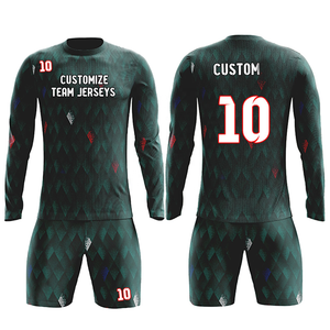 ชุดฟุตบอลแขนยาวสำหรับเด็กและผู้ชายชุดเสื้อฝึกซ้อมฟุตบอลและกางเกงขาสั้นสำหรับฤดูหนาวออกแบบได้ตามต้องการ - Product Image 1