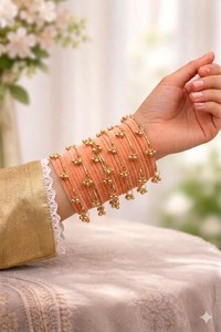 <b>Glass</b> Chudiyan Sets Elegant Style Latest Festive Eid & Party Wear Kashmiri <b>Bangle</b> Churian For Girls - Product Image 5
