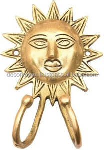 Moon And Sun Unique Look <b>For</b> Brass Handicrafts Items <b>For</b> Home Decor <b>Wall</b> <b>Hook</b> This <b>Hooks</b> Use Home Decor - Product Image 3