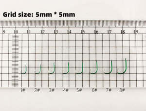 Lot de hameçons de pêche Izu vert Ghost Tooth à pointe décalée, design barbelé pour carpe crucian et carpe par zuol - Product Image 5