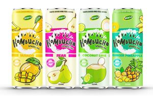 ผู้ผลิตชาผลไม้คอมบูชารสแมงโก้แบบมีฟอง 320 มล. ยี่ห้อ Tropical Delight รับผลิตแบบ OEM ODM และฉลากสินค้าส่วนตัว จากประเทศเวียดนาม - Product Image 2