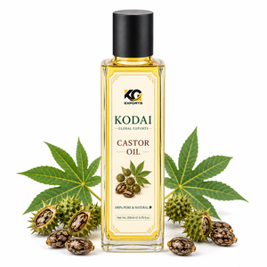 Aceite de Ricino 100% Puro y Natural, Prensado en Frío, Líquido para el Cuidado del Cabello y la Piel, 110 ml, Enchufe Estadounidense, Botella de Exportación, Tamil Nadu - Product Image 1