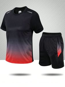 Conjunto Deportivo de Secado Rápido para Hombre, Camiseta de Manga Corta, Uniforme para Correr, Traje Deportivo para Equipo - Product Image 3
