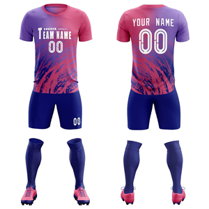 Nuevo Conjunto de Uniforme de Fútbol Sublimado Personalizado, Transpirable, de Secado Rápido, en Poliéster, Camiseta y Pantalones Cortos de Fútbol, Ropa Deportiva para Equipos OEM - Product Image 1