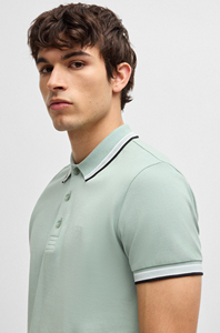 Polo homme style streetwear, couleur unie, coupe slim, t-shirt de golf, respirant, manches courtes, tendance - Product Image 4