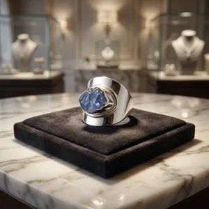 Anillo de Plata de Ley 925 con Tanzanita, Gema Azul Natural, Joyería Vintage Hecha a Mano, Diseño Robusto, Moda Femenina - Product Image 2