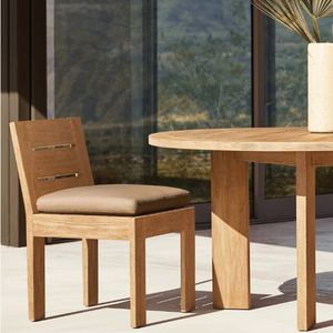 Table ronde en teck écologique pour l'extérieur, durable et résistante à la pourriture - Product Image 5