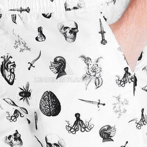 กางเกงขาสั้นผู้ชายผ้าโพลีเอสเตอร์ 100% ระบายอากาศ แห้งเร็ว น้ำหนักเบา ทรงหลวม มีเชือกผูกเอว ลดราคาสุดคุ้ม - Product Image 3