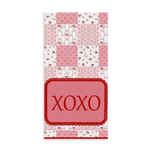 Serviette de cuisine au design magnifique pour la Saint-Valentin, design patchwork, avec logo personnalisé - Product Image 3