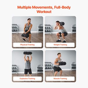 Sac de frappe en PVC robuste pour entraînement, réglable de 5 à 25 lb, sac de musculation pour fitness et entraînement de force, capacité de 20 kg - Product Image 4