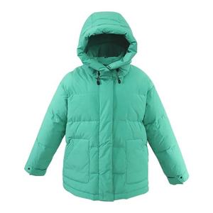 Chaqueta acolchada recortada verde personalizada para mujer para invierno, cierre de cremallera transpirable, abrigo de burbujas a prueba de viento, diseño de retazos - Product Image 5