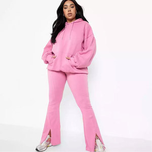 <b>Women</b> Red Solid Streetwear Tracksuit Set Full Sleeve Sporty Hooded <b>Joggers</b> Side Stripe Regular Fit Winter Woven <b>Fleece</b> - Product Image 3