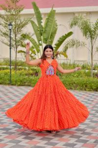 Pink Embroidered Floor-Length Ethnic <b>Dress</b> For Women Traditional Indian Pakistani Wear Loose Fit All Seasons Cotton Ankle Length - Product Image 3