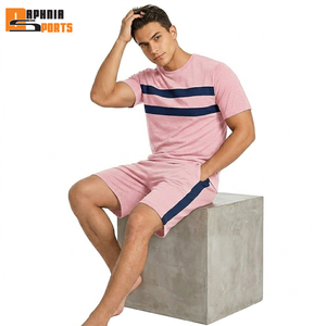 Ensemble de survêtement unisexe léger pour l'été, style streetwear, personnalisable, t-shirt à col rond et manches courtes, short imprimé, techniques de fabrication pour hommes - Product Image 4