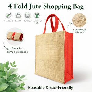 Nouveauté : Sac de courses en jute personnalisé à 4 plis, réutilisable, promotionnel, écologique, pliable, pour un usage quotidien - Product Image 5