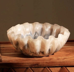 Bol décoratif en résine époxy fait main, bol de service à fruits en résine de luxe, bol de table artisanal en résine époxy couleur personnalisée - Product Image 2