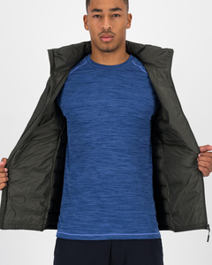 Chaqueta acolchada de lana de color liso con cremallera para hombre, estilo urbano, cuello alto, logotipo personalizado, gruesa y cálida, para invierno, venta al por mayor - Product Image 6