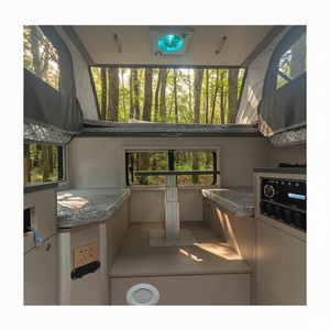 Camioneta Todoterreno con Remolque para Acampar, Caravana con Techo Elevable, Casa Móvil con Cocina y Espacio para Dormir, Unidad para Viajes al Aire Libre - Product Image 5