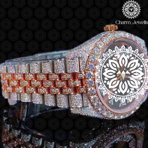 Montre de luxe Charm_Jewells en acier inoxydable, cadran analogique à quartz rond de 38 mm, mode féminine, fermoir pliable lumineux - Product Image 3
