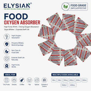 ตัวดูดซับออกซิเจนสำหรับอาหาร Elysian ความบริสุทธิ์สูง 99.9% ดูดซับออกซิเจนได้ดีเยี่ยม ป้องกันเชื้อรา บรรจุภัณฑ์ทั่วไป หลายขนาด - Product Image 1