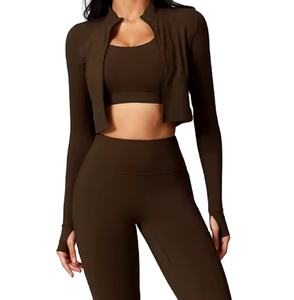 Nouveaux ensembles de yoga pour femmes, vêtements de sport pour la salle de sport, vêtements de fitness à séchage rapide, deux pièces, vêtements de yoga solides, ensembles de yoga, vêtements de yoga - Product Image 2