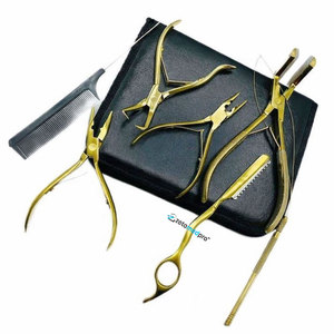 ชุดเครื่องมือต่อผมไมโครบีดแบบมืออาชีพ ยี่ห้อสินค้าสั่งผลิต  ใช้ซ้ำได้  ทำจากเหล็กกล้าไร้สนิมเกรดผ่าตัด  พร้อมที่หนีบเทปและแผ่นซิลิโคน - Product Image 1