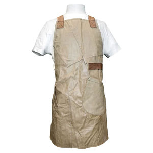 Tablier de travail sans manches en cuir ciré robuste Aqdas Industries pour hommes et femmes, avec bretelles en cuir véritable, protection UV et résistant à l'eau - Product Image 3