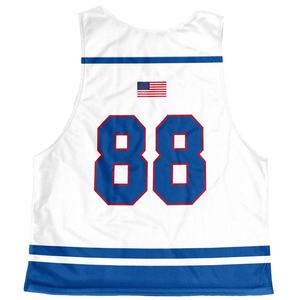 Pinnies de crosse réversibles sur mesure 100% polyester vêtements de sport durables respirants pour adultes et jeunes imprimés par sublimation - Product Image 4