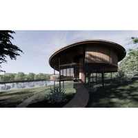 Maisons préfabriquées en bois Green Houses pour usage en station balnéaire avec cuisine, installation facile, caractéristique imperméable, garantie 3 ans