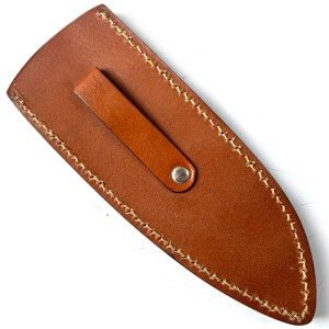 Funda de cuero pintada a mano de alta calidad, hecha en fábrica, para cuchillos de hoja fija. - Product Image 3