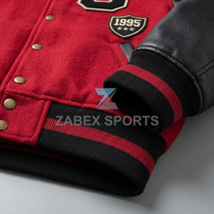 Chaqueta Varsity para Hombre, Ecológica, Resistente al Viento, Estilo Urbano, Personalizable con Letras, Ligera, de Invierno, de Poliéster/Algodón - Product Image 5