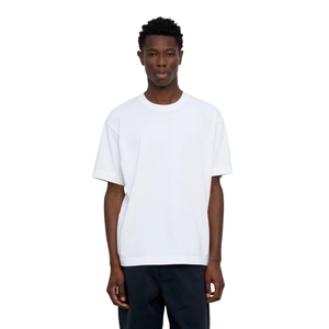 T-shirt uni à col rond et manches courtes pour homme, coupe droite classique, en jersey, fournisseur de vêtements personnalisés OEM en gros - Product Image 2