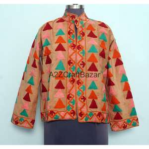 Chaqueta Cotrise Vintage Bordada a Mano con Relieve, Ecológica, Transpirable, de Secado Rápido, Forrada de Algodón, para Primavera/Otoño/Invierno/Verano - Product Image 1