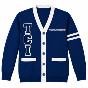 Pulls à col en V Zeta Phi Beta pour les sororités/fraternités/écoles/collèges/universités, logos tricotés, cardigans unisexes - Product Image 1