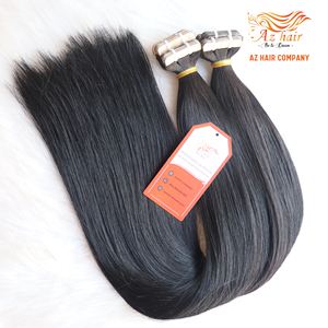 Venta al por mayor cinta Virgen sin procesar cabello humano sedoso cutícula alineada cinta en extensiones de cabello humano virgen - Product Image 1