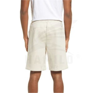 Shorts Bermuda en coton uni pour homme avec cordon de serrage à la taille et poches, style décontracté - Product Image 3
