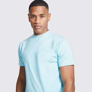 Camisetas de Gimnasio para Hombre 2026 OEM, Nuevo Diseño Personalizado, Material de Algodón Liso, Cuello Redondo, Manga Corta - Product Image 4